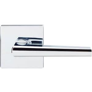 Delaney Hardware Vida Passage Door Handle with Square Trim, Fits Doors 1-3/8 to 1-3/4 in. Thick, Polished Chrome  Reversible Left/Right-Handed Hallway, Closet Door Lever with Latch  Easy to Install