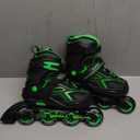 2PM SPORTS Torinx Green Boys Adjustable Inline Skates, Fun Beginner Roller Skates for Kids, Youth, Girls, Men and Women (Medium - Big Kid (1-4 US))