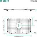 Serene Valley Sink Bottom Grid 21" x 12-7/8", Centered Drain with Corner Radius 2", SVM2113C