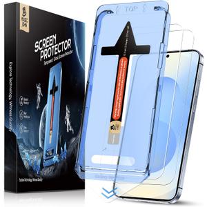 MAGIC JOHN 2 Pack only for Samsung Galaxy S25 6.2 inchNOT for Ultra HD Tempered Glass Screen Protector, HD Clarity, Bubble Free, Easy Installation with Auto Dust-Elimination