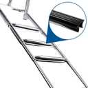 2 Pcs 10-3/8" Snap-in Boarding Ladder Tread-Non-Slip Boat Boarding Ladder Treads-Marine Ladder Insert for Boats Ladder Footing Safety