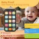 Bilingual Baby Phone Toy Phone for Toddler 1-3, Fun Early Learning Musical Baby Toys for 6-12 Months with Sounds and Light, English/Spanish, Gift for 1 Year Old Boys Girls Kids Infant, Orange