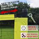 Volleyball Net Outdoor - Portable Volleyball Set for Backyard with Professional Volleyball Net, Wrap Yarn Volleyball and Pump, Boundary Line, Carry Bag, 32' x 3'