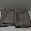 NICETOWN 100% Blackout Short Curtains with Black Liners, 2 Panels, 37" W by 50" L, Grey, Solid Thermal Insulated Full Blackout 2-Layer Lined Drapes, Energy Efficiency Window Draperies for Bedroom