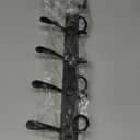 TICONN Wall Mounted Coat Rack, Five Heavy Duty Tri Hooks All Metal Construction for Jacket Coat Hat in Mudroom Entryway (Matte Black, 1-Pack)