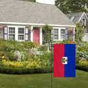 Haiti Garden Flag 12x18 Inch Double-Sided Vivid Color Haiti Flag Indoor and Outdoor Decor for Yards, Lawns, Streets, Parade, Celebration Activities