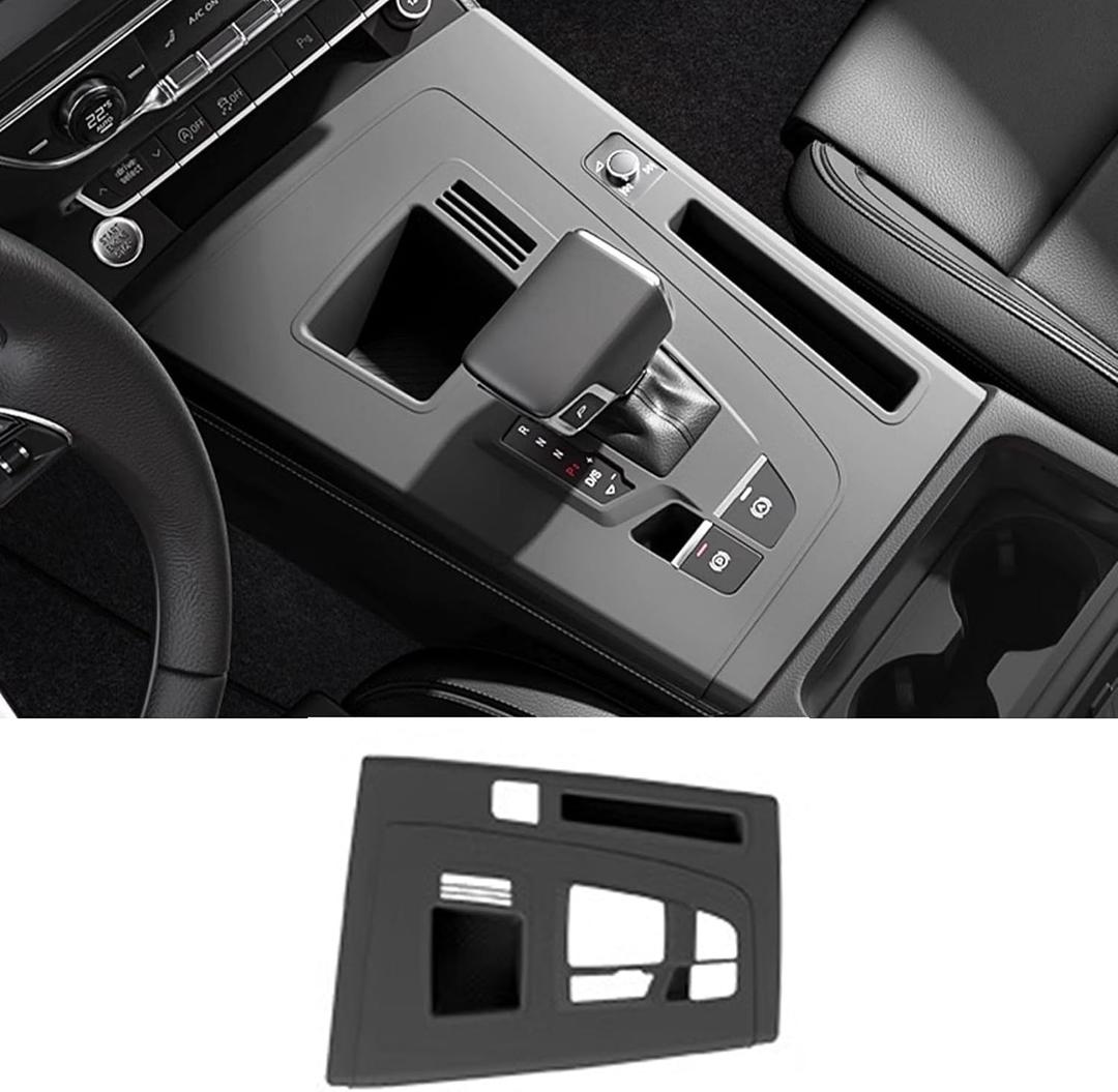 Silicone Center Console Gear Shift Frame Compatible with Audi Q5 2018-2024 | Center Console Gear Shift Panel Fit for Audi Q5 2018-2025, Central Protective Cover Pad, Automotive Interior Accessories