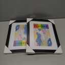 2 Packs, 8.5x11 Black Theatre Frame with Double White Mats, Real Glass, Theatre Bill Frame, Holds 5.5x8.5-inch Media, 7/8 inch deep moulding, Wall or Tabletop Display