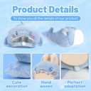 17cm Doll Clothes(No Doll) Furry 2-Piece Clothes Set Stylish Dolls Shark Clothes Blue Accessories Cute Outfits (Blue Shark Suit, 17cm)