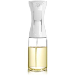Mistifi Glass Oil Sprayer/Mister 5.1 fl oz (150ml), For Cooking Oil, Olive Oil, Soy Sauce, Vinegar, Non-Aerosol Refillable Dispenser, Spray Bottle (FS886) (White)
