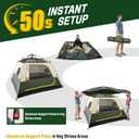 Tent 4 Person Tents for Camping - Instant Cabin Tent Setup in 50 Seconds with Rainfly & Windproof, Portable Pop Up Tents with Carry Bag for Family Outdoor Camping & Hiking