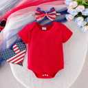 4th of July Baby Girl Outfits Newborn Clothes Cute Romper Tulle Suspender Skirt Headband 3pcs Summer Set 0-18 Months