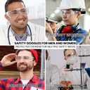 Safety Glasses Over Eyeglasses 12Pack, Anti-scratch Safety Goggles, Anti-fog Lab Goggles Over Glasses, Ansi Z87.1 safety glasses for men&women, Clear goggles for construction, shooting