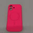 Ktele Magnetic for iPhone 17 Case [Compatible with Magsafe] [Premium Silicone Satin-Smooth Touch] Slim Shockproof Anti-Scratch Microfiber Lining Case, 6.3 inch, Hot Pink