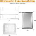 Air Fryer Tray Replacement for Frigidaire 30’’ Oven Parts 25 x 16.25 Inch FRIGPEREAFT Air Fryer Rack Stainless Steel Oven Rack Frigidaire Readycook Range Oven Microwave Rack Air Fryer Basket and Tray
