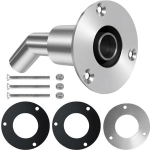 24mm/0.94 Inch Thru Hull Exhaust Skin, Stainless Steel 316 Thru Hull Exhaust Skin Fitting, Diesel Heater Exhaust Pipe Thru Wall for Boat Car Truck Diesel Parking Heaters with Bolts and Nuts