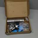 Patelai Cake Decorating Syringe Set, Stainless Steels Dessert Frosting Piping Kit with 6 Icing Piping Tips 3 Cream Scraper for Cupcake Decorating Tools(Black, Blue)