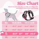 rabbitgoo Dog Harness for Large, No Pull Pet Harness with 3 Buckles, Adjustable Soft Padded Vest with Control Handle, Walking Reflective Pet Vest for Large Dogs, Rose Pink, L