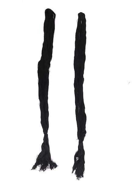 Kala Dhagga Choti Punjabi Paranda Parandi Hair Accessory Braid Tassles (Set of 2), Black
