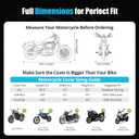 300D Motorcycle Cover Waterproof Outdoor, 108 inch