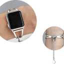Secbolt Stainless Steel Bands Compatible with Apple Watch Band 38mm/40mm/41mm/42mm(Series 11/Series 10) iWatch Series 11/10/9/Ultra/SE/8/7/6/5/4/3/2/1, Dressy Metal Bangle Bracelet Women