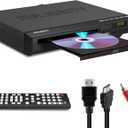 2025 Model HDMI DVD Player for TV | 1080P Region Free DVD-Players for Smart TV | Mini DVD Player with USB, CD & MP3 | HDMI Cable, RCA Cable & Remoted Control | MAJORITY DVD