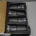 INSETLAN 20oz Glass Tumbler with Glass Straw and Lid, Set of 4 - Thickened Ice Coffee Cup, Glass Cup with Lid and Straw for Smoothie, Tea, Milk, Whiskey, Water and More – Elegant & Durable