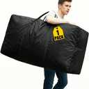 66 Gallon Extra Large Storage Bags, XXL Moving Bags with Zippers & Side Handles, Jumbo Big Storage Totes for Moving & Space-Saving Organization (Black, 66 Gallon, 1 Pack)