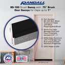 Randall Manufacturing Co., Inc | Door Sweeps Aluminum & Brush | Brush Sweeps for Gaps Up to 1 | Black Holder | 3 Feet | Fill Gaps & Keep Unwanted Debris Out