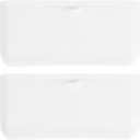 NUOBESTY 2Pcs Wall Mounted Trash Bag Dispenser, Universal Size Trash Bag Holder Organizer No Drill Easy Installation Storage Box for Kitchen, Bathroom & Pantry (White)