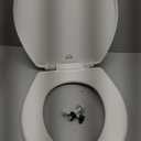 Bemis 730SLEC Slow Close Toilet Seat, Easy Clean Hinges and Durable Plastic Seat, Made in USA, Round, White