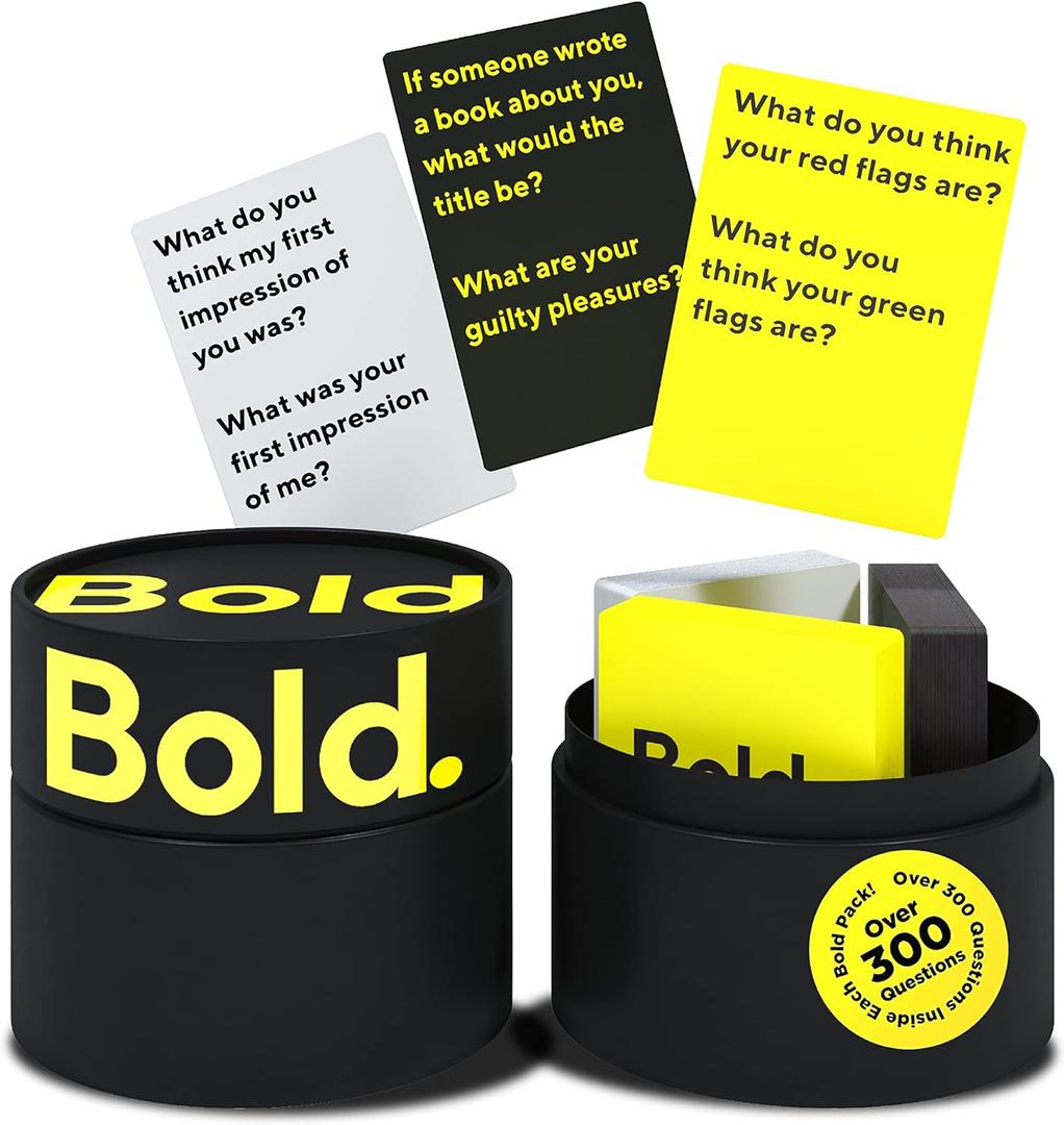 Bold - 300 Conversation and Question Cards for Adults - Perfect for: Bridal Shower Gifts, Couple Gifts, Date Night, Couples Games, Date Night Ideas, Anniversary, Couples Gifts, Wedding Gift for Couple