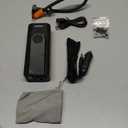 JUSUOX Tire Inflator Portable Air Compressor, Battery & 12V DC Dual Power Air Pump for Car Tires, 150PSI Cordless Bike Tire Pump with Digital Pressure Gauge, LED Light, for Motorcycle, Ball