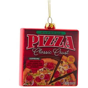 Kurt Adler 4.5-Inch Glass Pizza Box Shaped Ornament