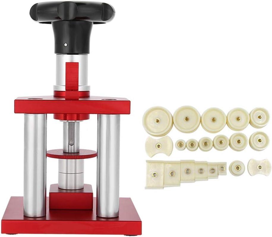 Watch Repair Tool, Screw Type Crystal Bezel Watch Back Case Cover Press Watchmaker Tool with 20 Dies for Watch Making and Repair