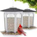 2 Pcs Haning Bird Feeder for Outdoors, Wild Bird Feeders for Outside, Fits for Cardinals, Unique Bird Watching Gift, Standard White, Large Size(2 Pcs)