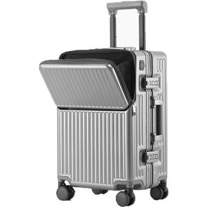 ZMY Carry on Luggage with Charging Port, Lightweight Hardside Suitcase with TSA Lock and Spinner Wheels (Grey, 30 inches)