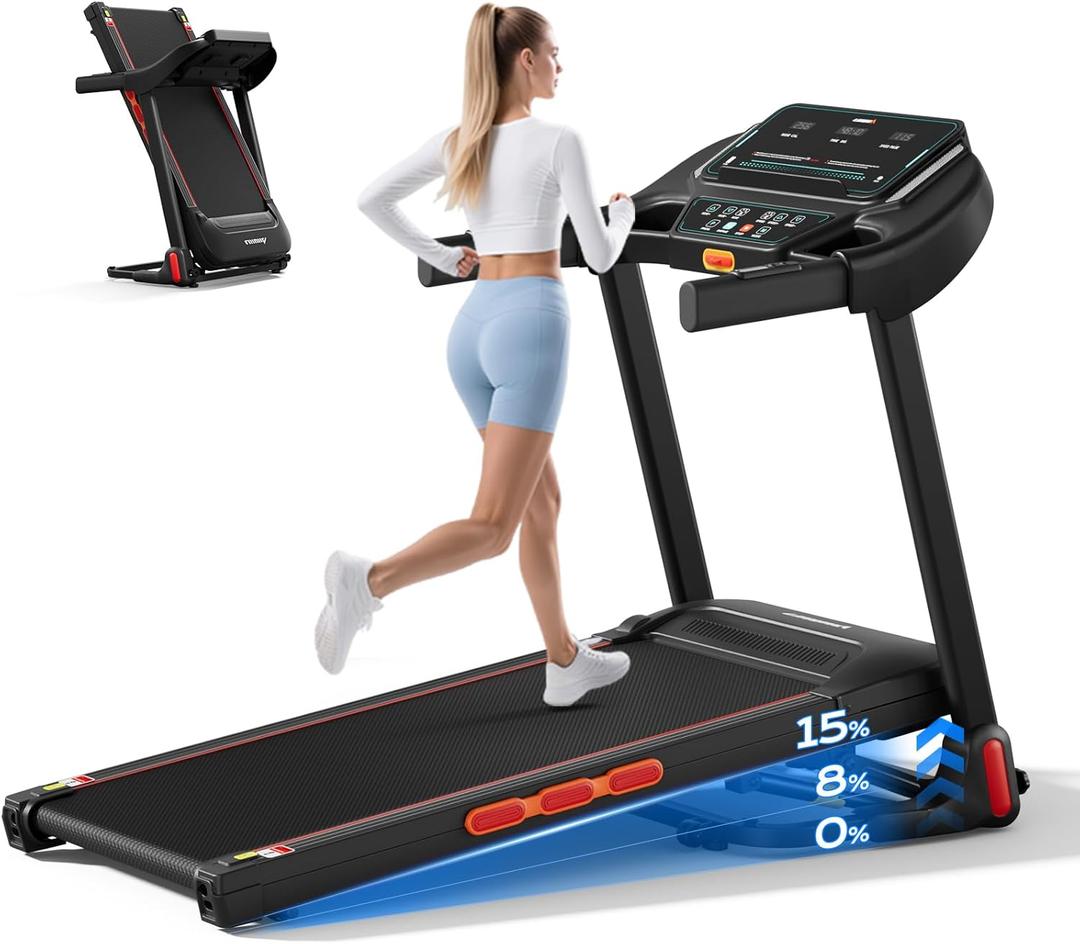 LIJIUJIA Treadmill for Home,Treadmills with 0%-15% Auto Incline,3HP Brushless,300 LBS,LED Display,Pulse Monitor