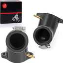 Front Rear Carburetor Intake Manifold Boot For Kawasaki Brute Force 650 KVF650D KVF650E 2005-2013 KFX700 2004-2009 Prairie 650 KVF650 2002 2003 Prairie 700 KVF700 2004 2005 2006 16065-1370 16065-1371