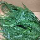 Artificial Boston Fern Bush with Ground Spike, Artificial Fake Plants Outdoor, UV Resistant Faux Fern Outdoor Plants for Indoor, Front Porch, Garden, Set of 2