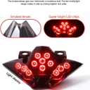 Tail Light for Ninja 500 Z500, Smoked Motocycle LED Integrated Brake Tail Light Running Light Rear Lamp for Kawasaki Ninja 500, Z500 2024 2025 Accessories