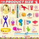 [ 6 Surprise Golden Eggs ] 100 Pack Prefilled Easter Eggs Filled with Assorted Toys Inside, Pre Filled Plastic Easter Eggs Fillers for Easter Hunt, Easter Basket Stuffers, Easter Party Favors