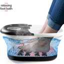 Medical king Foot Spa with Heat and Massage and Jets Includes A Remote Control A Pumice Stone Collapsible Massager with Bubbles and Vibration