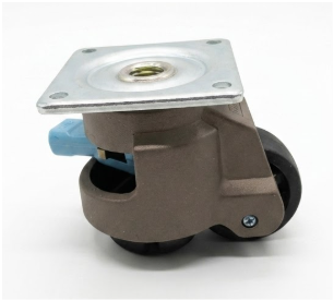 HOLKIE Leveling Casters with Ratchet Handle Design - Total Capacity 2200 lbs - Heavy Duty Industrial Casters Set of 4 with Adjustable Leveling Pads (TD60)