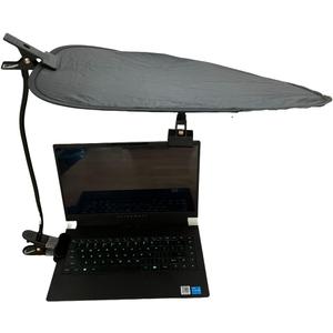 Generic Foldable Laptop Sun Shade for Working Outside with Clip,17 * 14 inch Flexible & Foldable Cubicle Shade Laptop Sunshade Outside