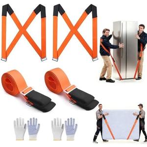 Moving Straps, Person Lifting and Moving System Furniture Lifting Straps, Easily and Safely Move Appliances Mattresses Luggage Strap Heavy Objects, Shoulder Belt Moving Supplies, 4 Pieces