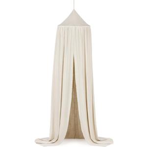 Kids Bed Canopy Breathable Cotton Soft Cover Net for Crib Reading Nook Curtain Hanging Round Play Tent Nursery Bedding Play Room Decor