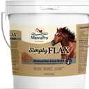 Manna Pro Simply Flax for Horses  Omega-3 Rich Flaxseed Supplement  Supports Coat Health, Joint Function & Immune System  Natural Source of Essential Fatty Acids  Ground Flax  8 lb Bag