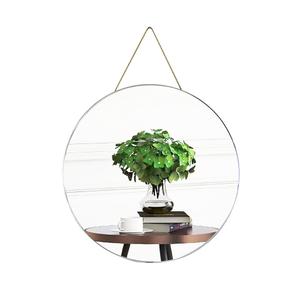 Funerom Round Wall Mirror 15.4 Inches Circle Mirror Bathroom Mirrors,Sliver