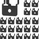 HUHOLE 20 Pack Pegboard Picture Hangers Black Powder Coated Metal U-Shape Display Hooks Fits 1/8 and 1/4 Inch Pegboards Small Peg Board Hooks for Hanging Pictures Arts and Crafts